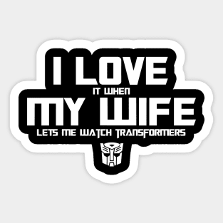 I Love my wife & Transformers Gen 1 - Autobots Sticker